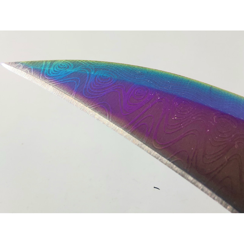 Vipever Сгъваем автоматичен джобен нож с извито острие Rainbow