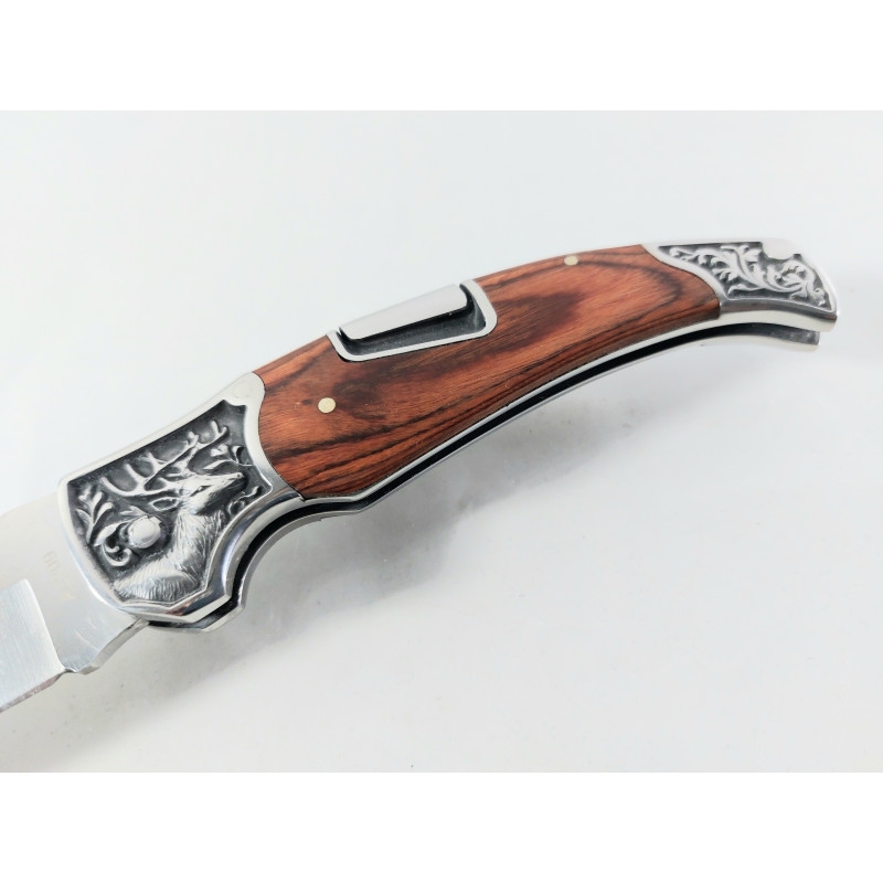 Columbia pocket knife А3209 Сгъваем джобен нож с гравиран Елен на гарда