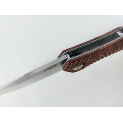 Сгъваем автоматичен джобен нож с дървени кафяви чирени стомана CPM-20CV