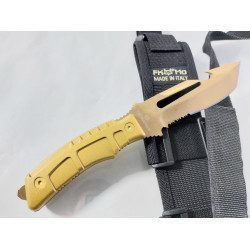 Ловен нож с танто острие Gold Fox с една трета серетирано острие