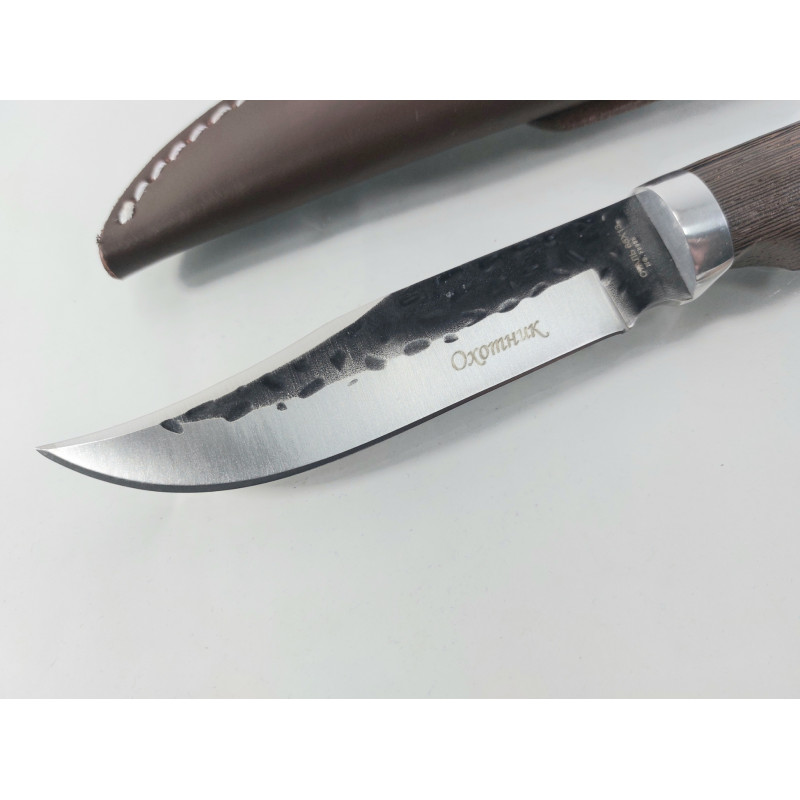 Руски ловен нож фултанг с кожена кания 65х12 стомана Охотник