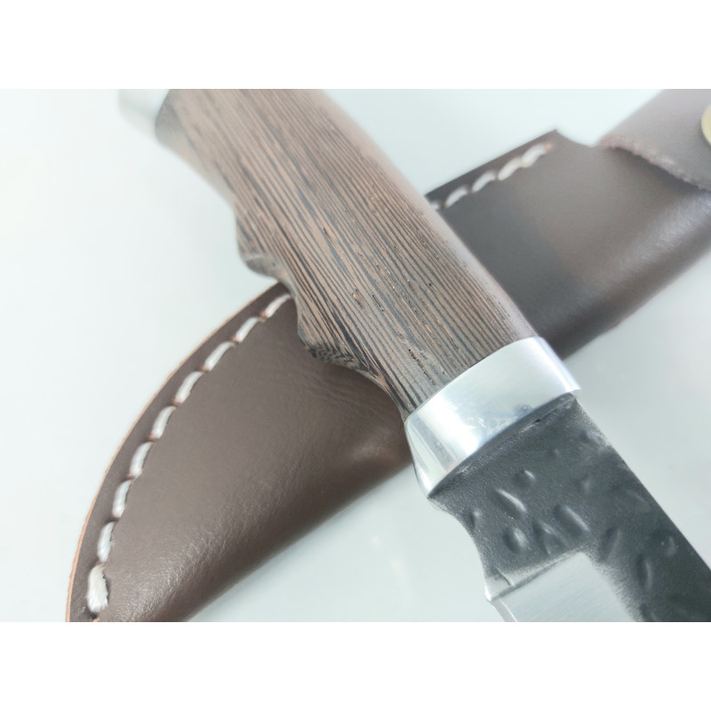 Руски ловен нож фултанг с кожена кания 65х12 стомана Охотник