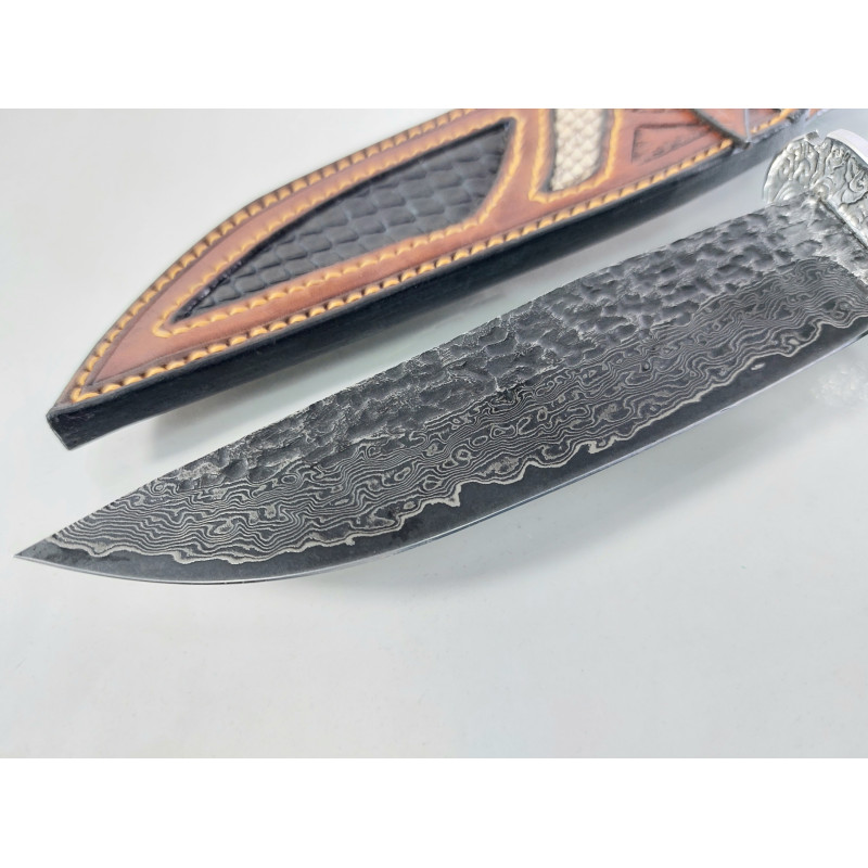 USA Bowie Hunting knife Ловен нож от дамаска стомана, масивен за Америсканския пазар USA Bowie Hunting knife Ловен нож от дамаска стомана, масивен за Америсканския пазар