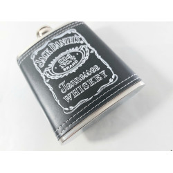 Манерка с лого Jack Daniels black steel кожен обков