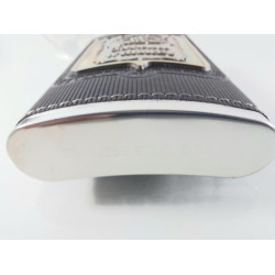 Манерка с лого Jack Daniels black steel кожен обков и месингова плочка модел 2