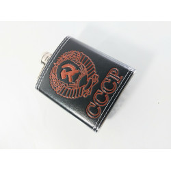 Манерка с лого СССР - Сърп и чук кожен обков