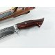 Ръчно направен ловен нож,с агресивен дизайн,от японска дамаска стомана с VG 10 сърцевина