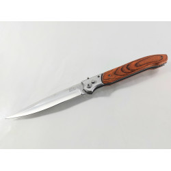 Голям автоматичен нож с дървени планки на дръжката VipEver