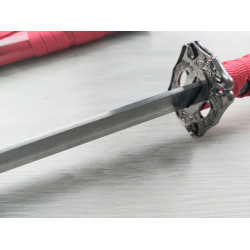 Меч катана червен цвят сувенирен незаточен за колекция или подарък