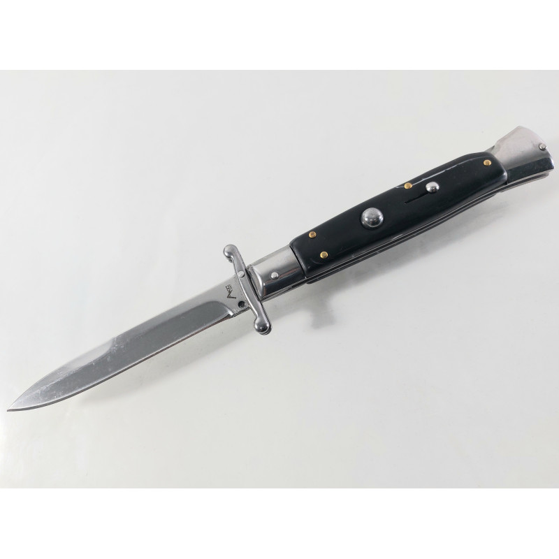 Автоматичен сгъваем джобен нож с кожен калъф АКC Italy