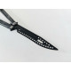 Масивен тежък метален професионален нож пеперуда тренировъчен черен цвят