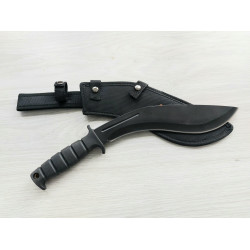 Масивен ловен нож ,кукри с черно тефлоново покритие и дръжка  изработена от полипропилен Масивен ловен нож ,кукри с черно тефлоново покритие и дръжка  изработена от полипропилен