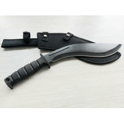 Масивен ловен нож ,кукри с черно тефлоново покритие и дръжка  изработена от полипропилен Масивен ловен нож ,кукри с черно тефлоново покритие и дръжка  изработена от полипропилен