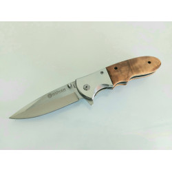 Сгъваем автоматичен  джобен нож с дървени чирени - Boker DA72