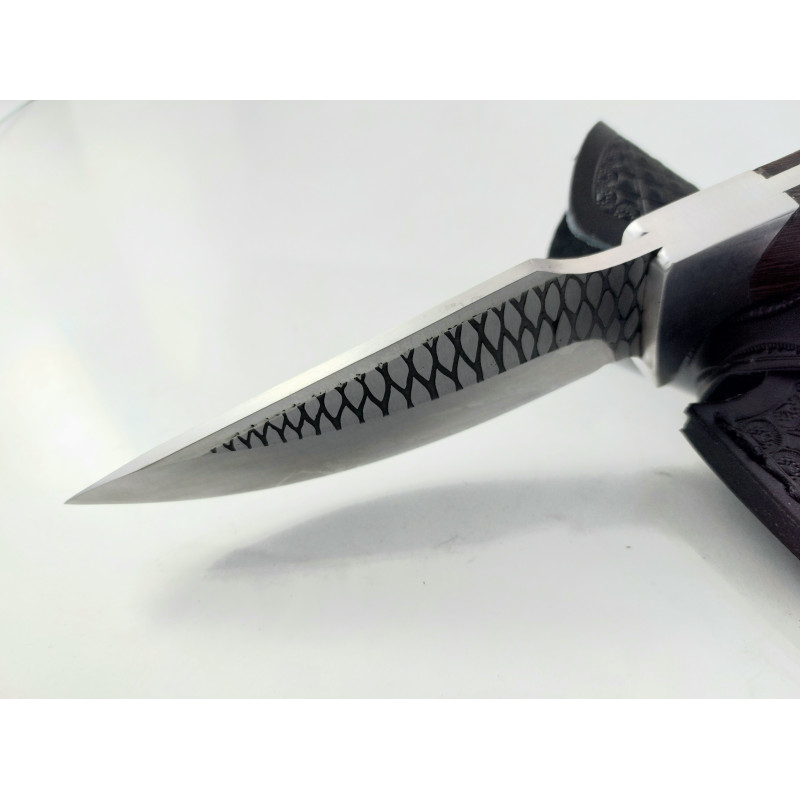 Ръчно направен ловен нож фултанг D2 steel