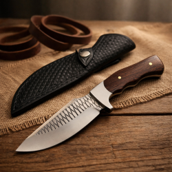 Ловен нож „Mountain Hunter“ – масивно острие и дръжка от махагон