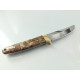 Ръчно направен нож фултанг чирени от махагон D2 стомана и кожен калъф