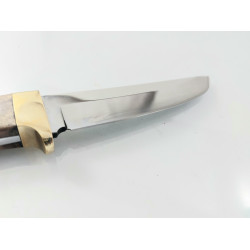 Ръчно направен нож фултанг чирени от махагон D2 стомана и кожен калъф