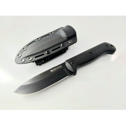 Ловен нож с черно тефлоново покритие ,фултанг с Kydex калъф, D2 Steel Military,Bk Tka-Bar Ловен нож с черно тефлоново покритие ,фултанг с Kydex калъф, D2 Steel Military,Bk Tka-Bar