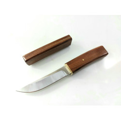 Ръчно направен стилен нож с D2 стомана и махагоново дърво 