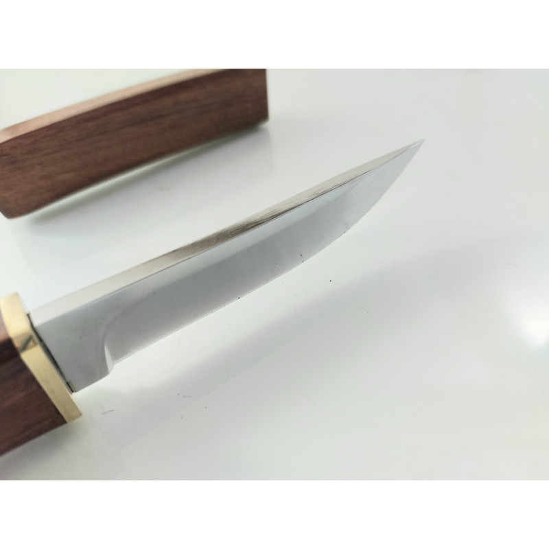 Ръчно направен стилен нож с D2 стомана и махагоново дърво