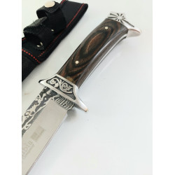 Ловен нож Columbia SA42 с метални гравирани гардове с флорални елементи