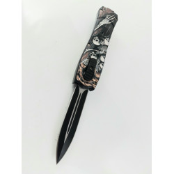 Автоматичен сгъваем нож с полимерна дръжка и Zombie Killer принт OTF