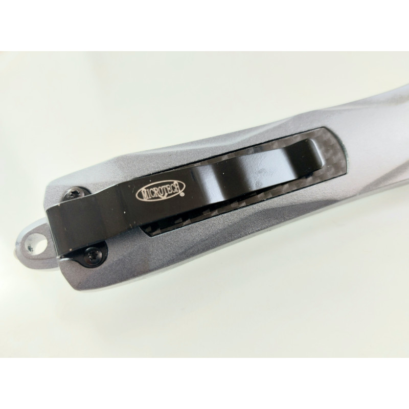 Microtech Blue Blade OTF- сгъваем автоматичен нож Танто острие с клипс и калъф