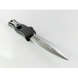 Автоматичен сгъваем нож кама двуостра с клипс и карбонов принт OTF Reelectra