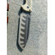 Боен ловен тактически нож фултанг G10 дръжка Kydex калъф с кожени ремъци