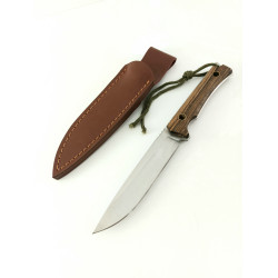 Ловен нож фултанг с кожена кания ръчна изработка