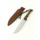 Ловен нож фултанг с кожена кания ръчна изработка