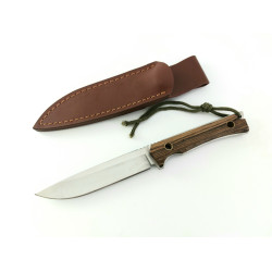 Ловен нож фултанг с кожена кания ръчна изработка