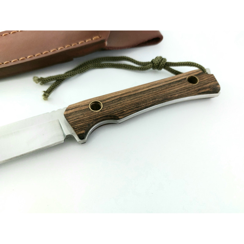 Ловен нож фултанг с кожена кания ръчна изработка