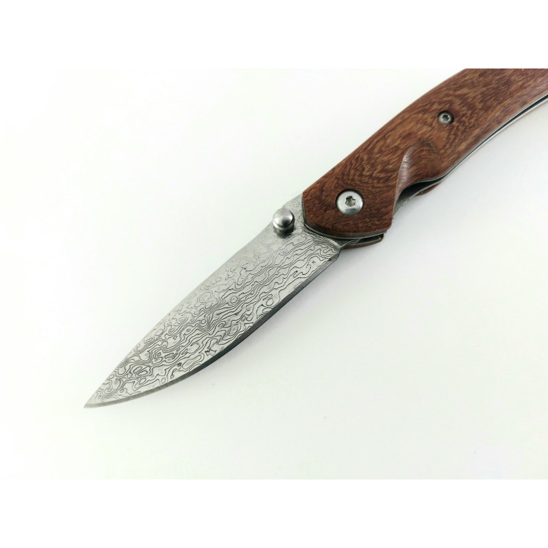 Handmade Pocket Knife Сгъваем  джобен нож от дамаска стомана и палисандрово дърво