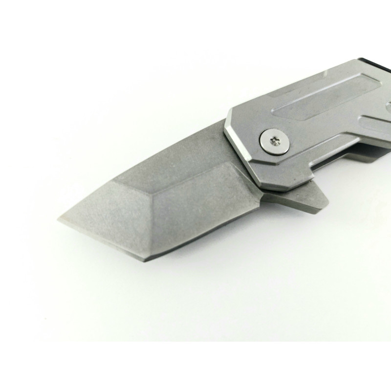 Сгъваемо автоматично  малко метално  ножче  D2 острие с матална подаръчна кутия