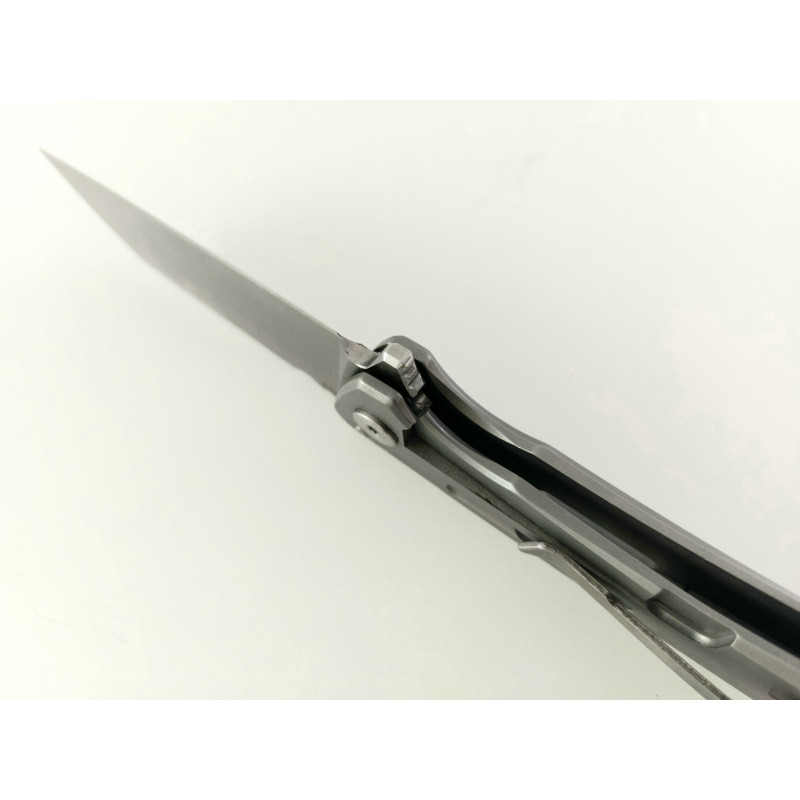 Сгъваем автоматичен метален нож D2 острие и блокираща пластина