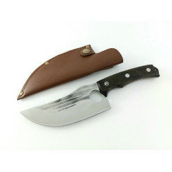 Ловен нож ръчно кован с дръжка от махагон фултанг 