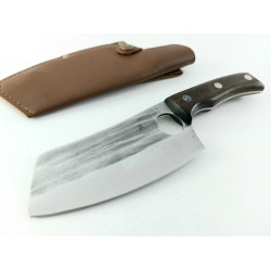 Ловен нож тип сатър ръчно кован с дръжка от махагон фултанг