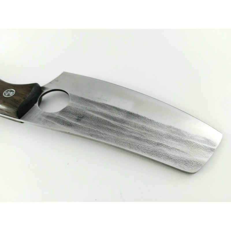 Ловен нож тип сатър ръчно кован с дръжка от махагон фултанг