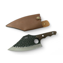 Тактически нож ловен тип сатър кован фултанг с дървена дръжка
