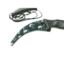 Skull Zombie SKIN - Кarambit - карамбит - нож за тренировка - начинаещи - незаточен