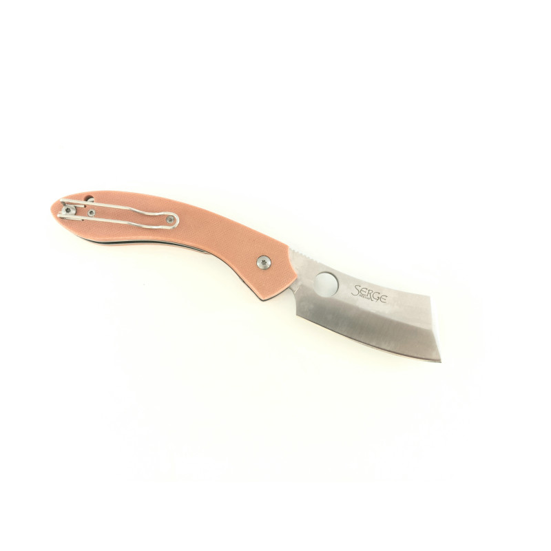Сгъваем джобен нож оранжева ергономична G10 дръжка, модел сатър