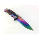 Сгъваем полуавтоматичен нож Browning FA29 - 1 Rainbow с дървени чирени