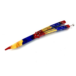 Тренировъчен нож пеперуда,за правене на трикове - пружинен механизъм 