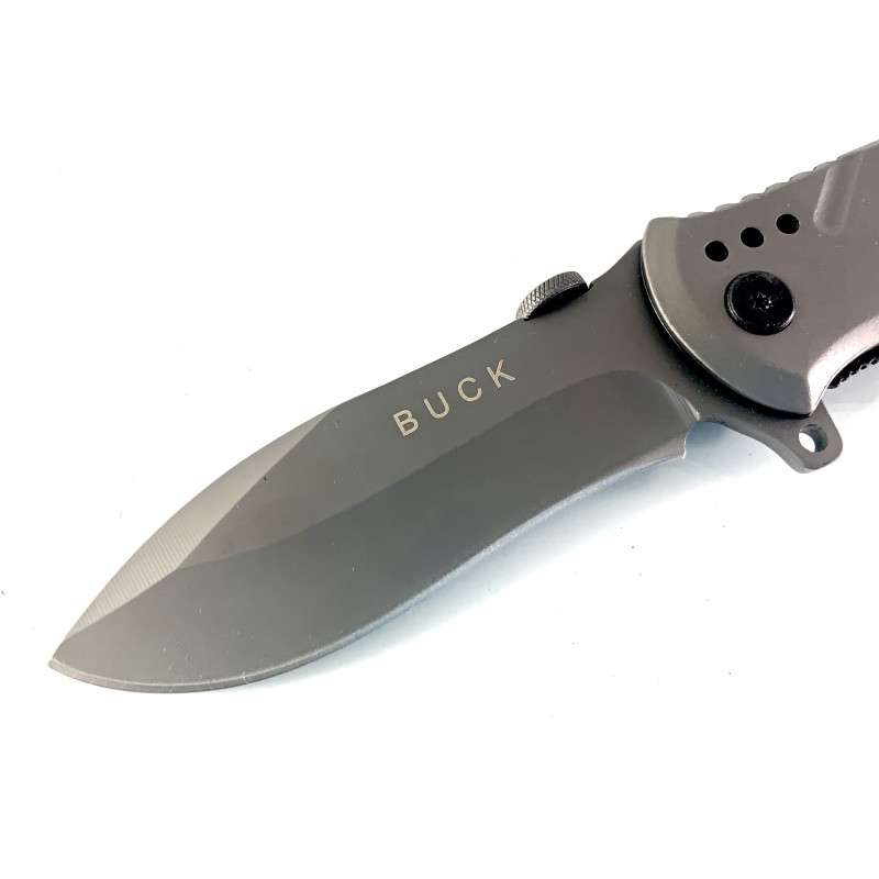 Сгъваем автоматичен масивен метален нож с иноксово покритие Buck B39