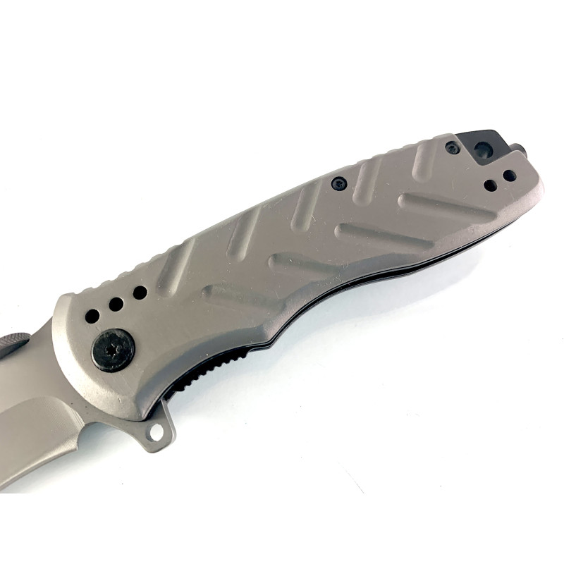 Сгъваем автоматичен масивен метален нож с иноксово покритие Buck B39
