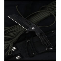 Сгъваем автоматичен нож - Black за оцеляване и самоотбрана с D2 стомана и сaчмени лагери