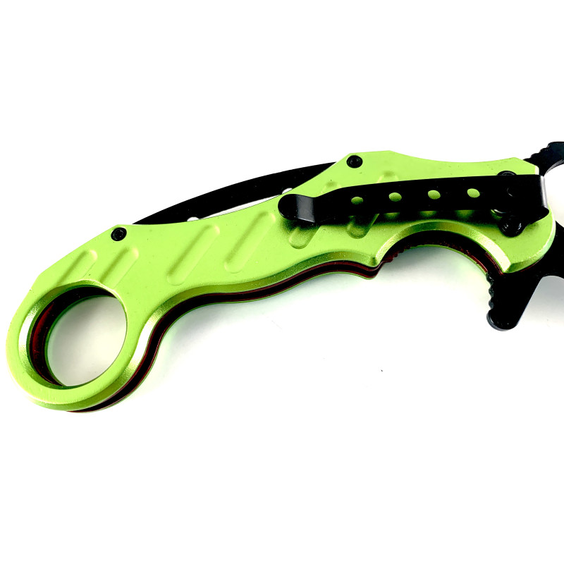MTECH USA BALLISTIC MT-A863 - фосфорно зелен сгъваем автоматичен нож бокс