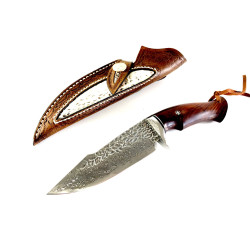 Ръчно направен ловен нож от дамаска стомана с VG 10 сърцевина само за ценители